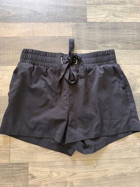 Charlotte Russe Black High-Waist Drawstring Shorts